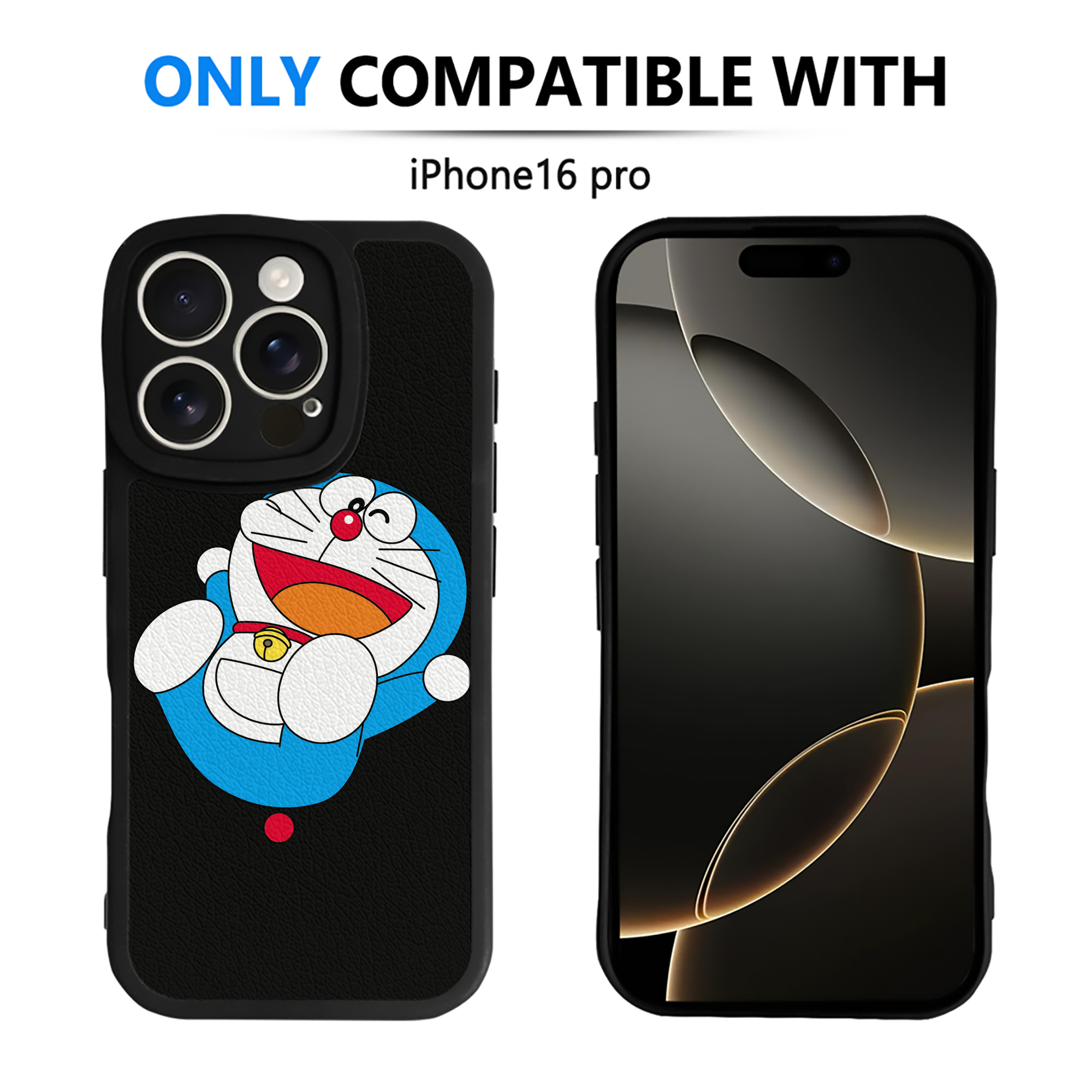 （画像用） ドラえもん Doraemon 【iPhone 16シリーズ対応】シリコンスマホケース（レザー調） 材質：シリコン